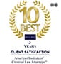 American Institute of Criminal Law Attorneys 10 Best Logo