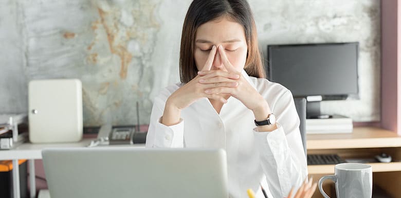 Work employee about to have her computer searched